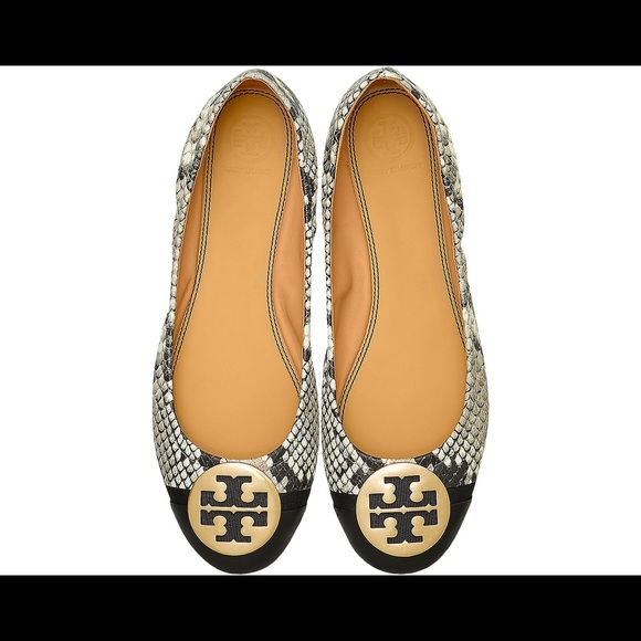 Tory Burch Shoes - TORY BURCH
Roccia Snake Printed Leather Flats
